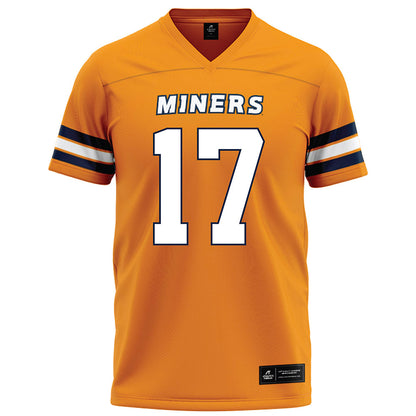 UTEP - NCAA Football : Cash Cheeks - Orange Football Jersey-0
