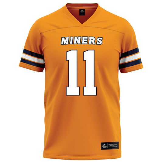 UTEP - NCAA Football : Derek Burns - Orange Football Jersey-0
