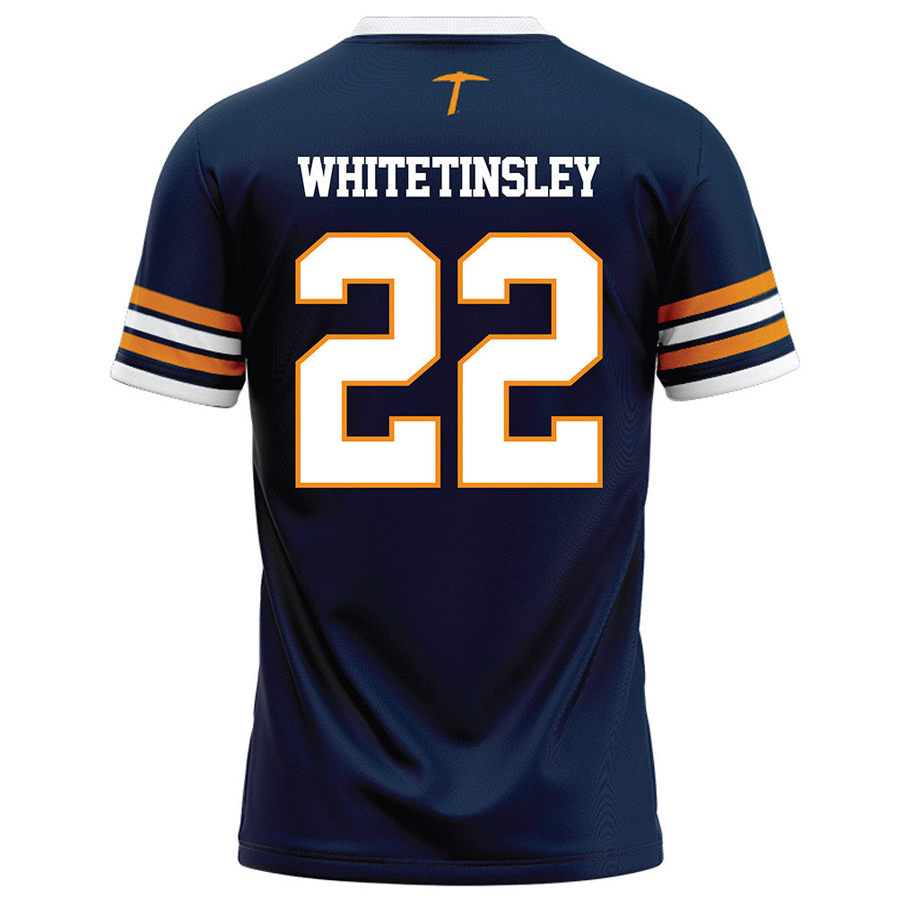 UTEP - NCAA Football : Kane White-Tinsley - Navy Football Jersey-1