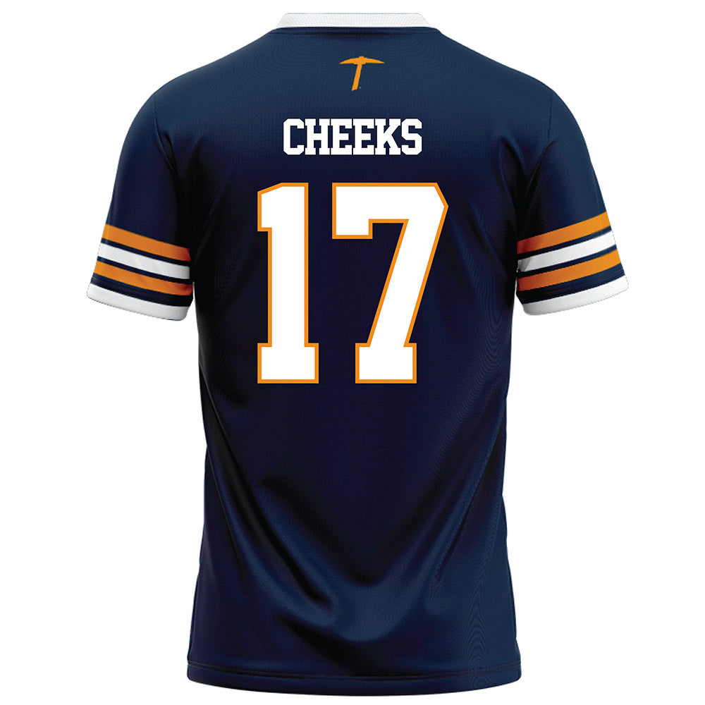 UTEP - NCAA Football : Cash Cheeks - Navy Football Jersey-1