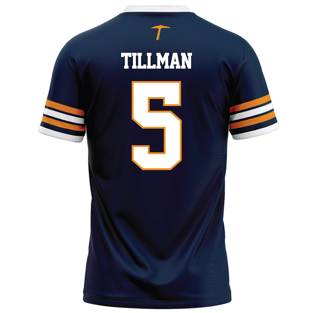 UTEP - NCAA Football : TJ Tillman - Navy Football Jersey-1