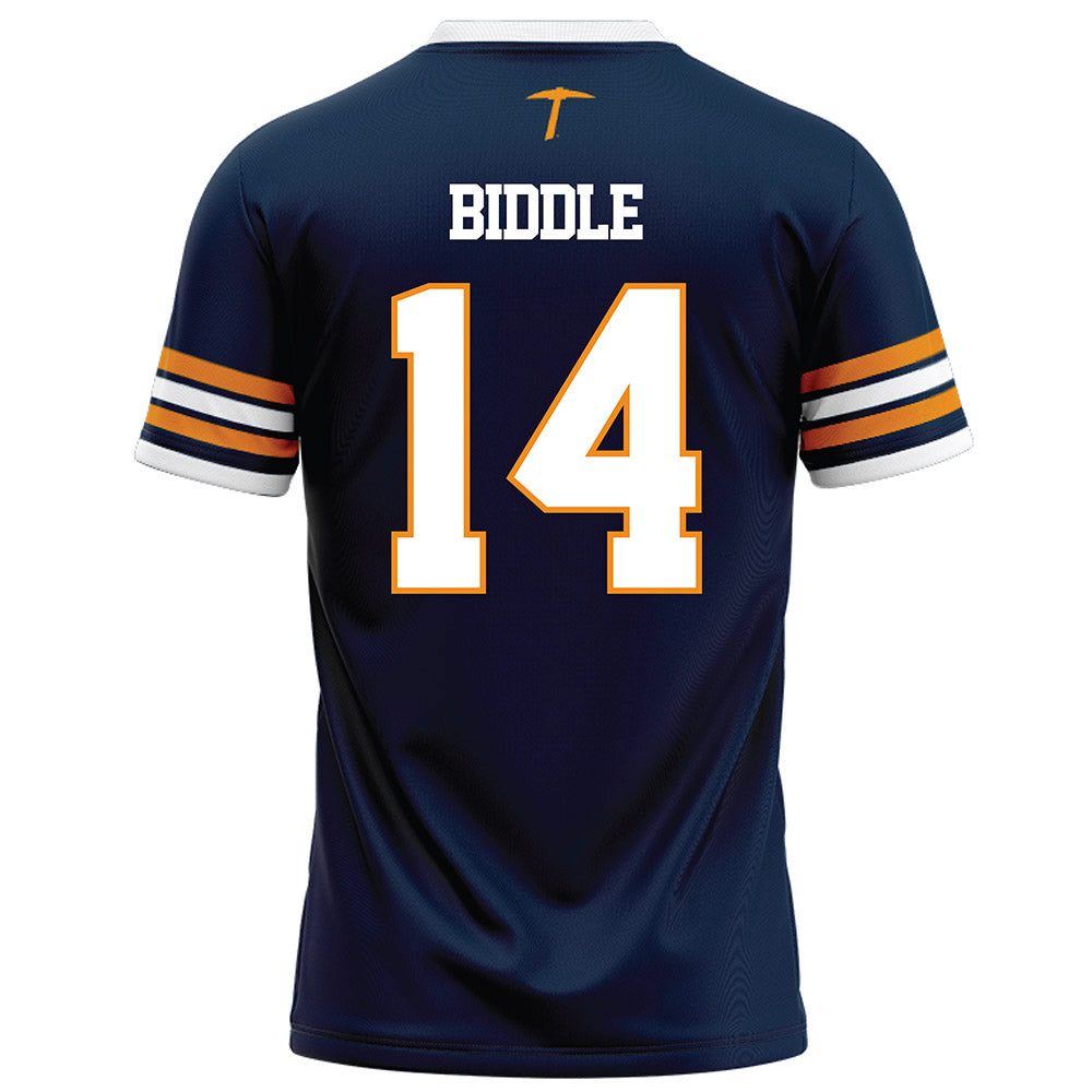 UTEP - NCAA Football : Chace Biddle - Navy Football Jersey-1