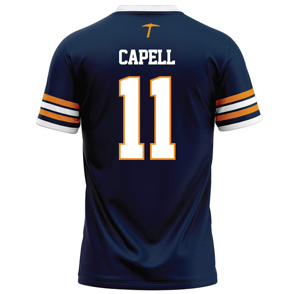 UTEP - NCAA Football : Royal Capell - Navy Football Jersey-1