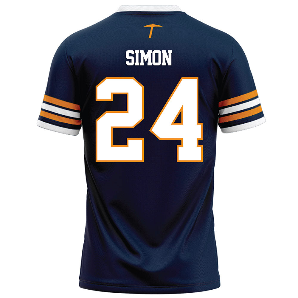UTEP - NCAA Football : CJ Simon - Navy Football Jersey-1