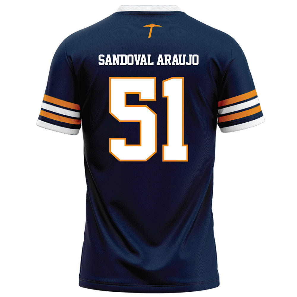 UTEP - NCAA Football : Eric Sandoval Araujo - Navy Football Jersey-1