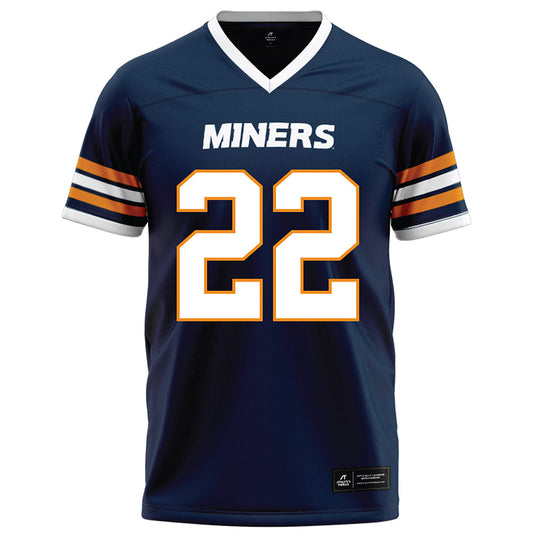UTEP - NCAA Football : Kane White-Tinsley - Navy Football Jersey-0