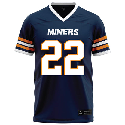 UTEP - NCAA Football : Kane White-Tinsley - Navy Football Jersey-0
