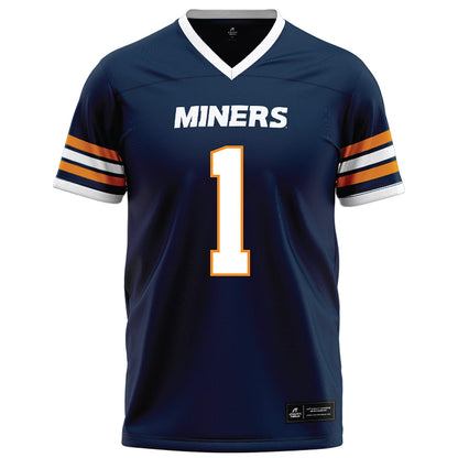 UTEP - NCAA Football : EJ Colson - Navy Football Jersey-0