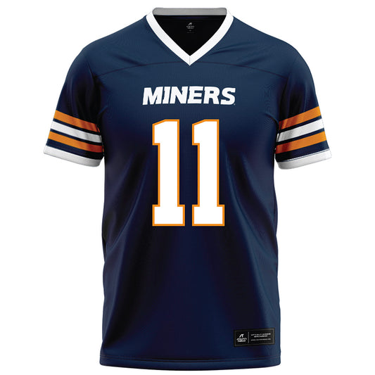 UTEP - NCAA Football : Royal Capell - Navy Football Jersey-0