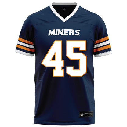 UTEP - NCAA Football : Justin Lee - Navy Football Jersey-0