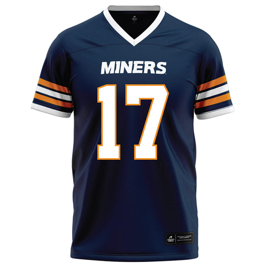 UTEP - NCAA Football : Cash Cheeks - Navy Football Jersey-0