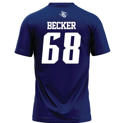 Rice - NCAA Football : Scott Becker - Navy Blue Football Jersey-1