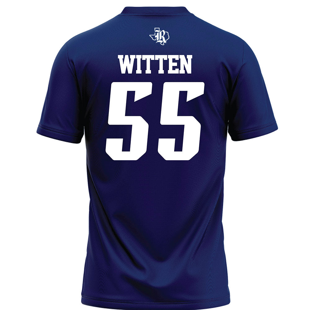 Rice - NCAA Football : CJ Witten - Navy Blue Football Jersey-1