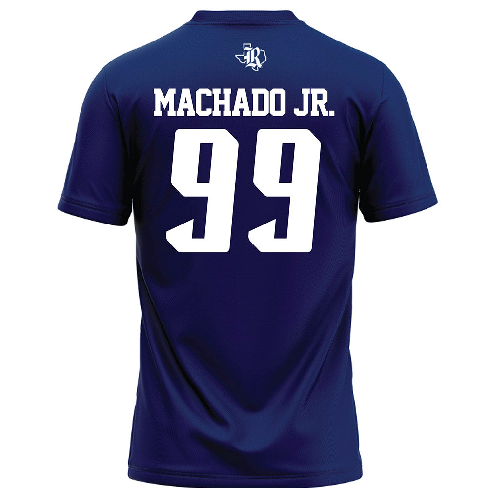 Rice - NCAA Football : Jesus Machado Jr. - Navy Blue Football Jersey-1