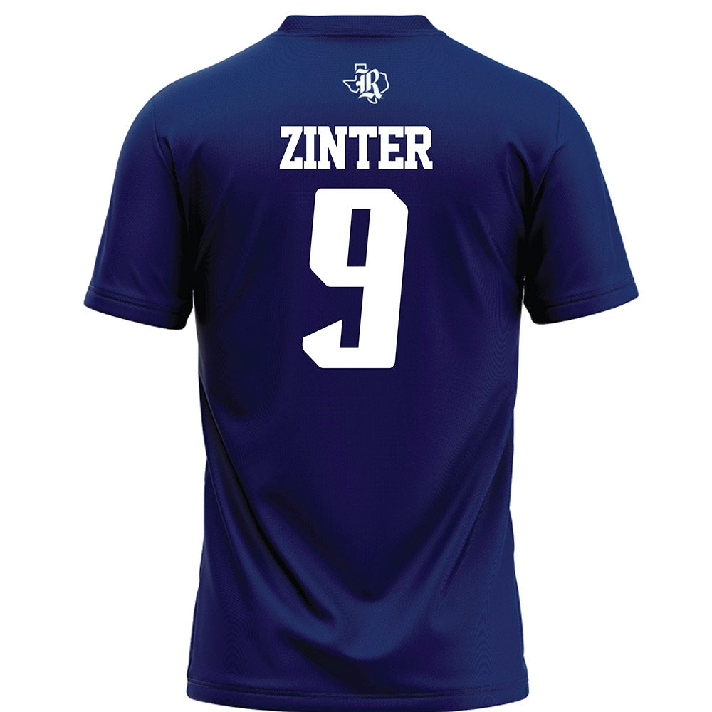 Rice - NCAA Football : Preston Zinter - Navy Blue Football Jersey-1