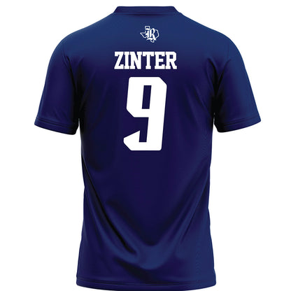 Rice - NCAA Football : Preston Zinter - Navy Blue Football Jersey-1