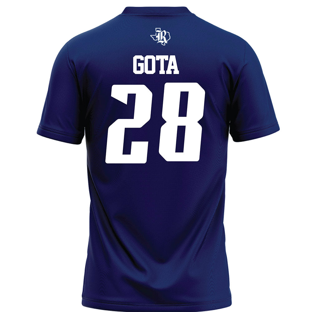 Rice - NCAA Football : Enock Gota - Navy Blue Football Jersey-1