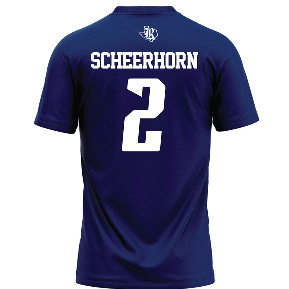 Rice - NCAA Football : Lucas Scheerhorn - Navy Blue Football Jersey-1
