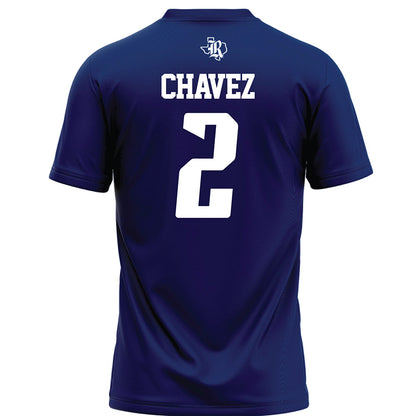 Rice - NCAA Football : Jo Chavez - Navy Blue Football Jersey-1