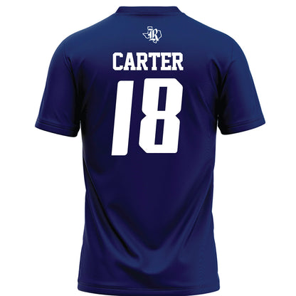Rice - NCAA Football : Owen Carter - Navy Blue Football Jersey-1