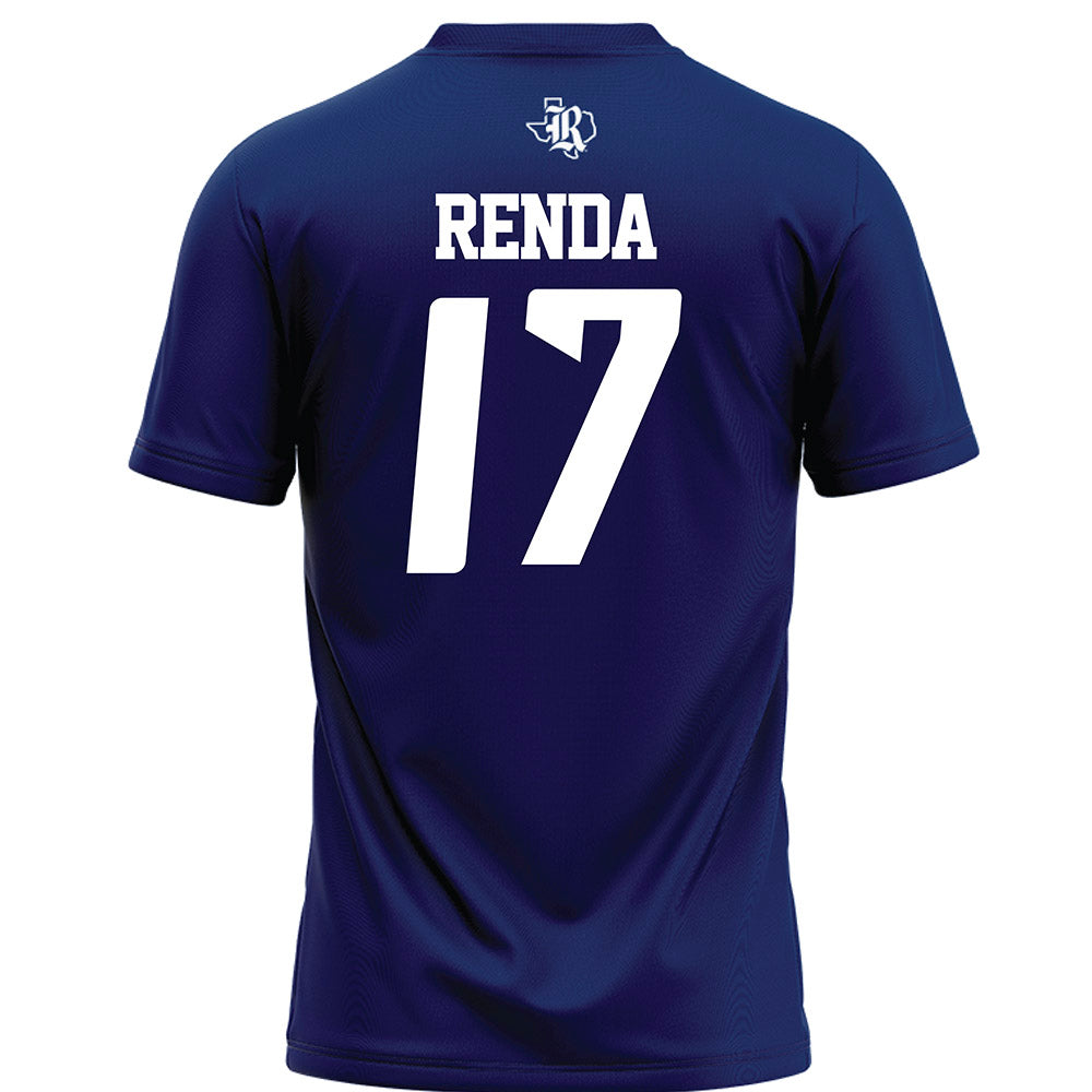 Rice - NCAA Football : Jake Renda - Navy Blue Football Jersey-1