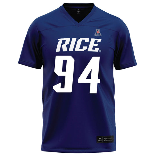 Rice - NCAA Football : Braden Bays - Navy Blue Football Jersey-0