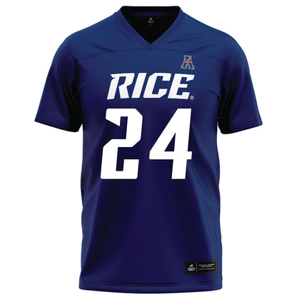 Rice - NCAA Football : Larry DeBose IV - Navy Blue Football Jersey-0