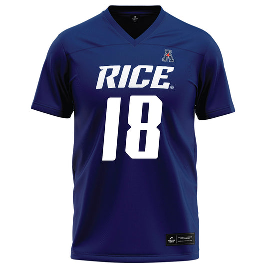 Rice - NCAA Football : Owen Carter - Navy Blue Football Jersey-0