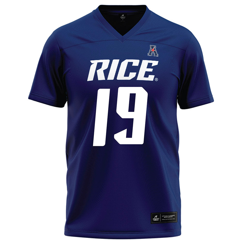 Rice - NCAA Football : Jordan Clark - Navy Blue Football Jersey-0