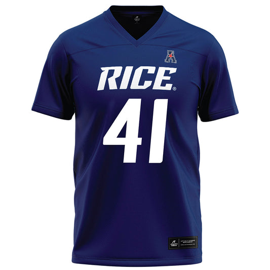Rice - NCAA Football : Preston Healy - Navy Blue Football Jersey-0