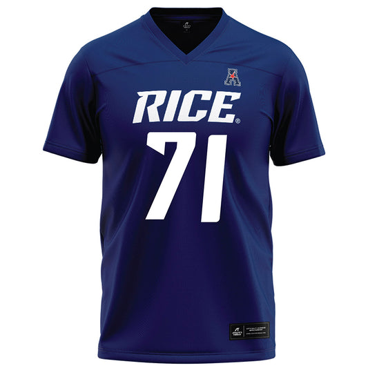Rice - NCAA Football : Cole Principe - Navy Blue Football Jersey-0