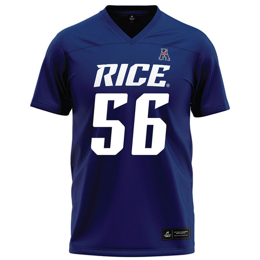 Rice - NCAA Football : Seth Clarke - Navy Blue Football Jersey-0