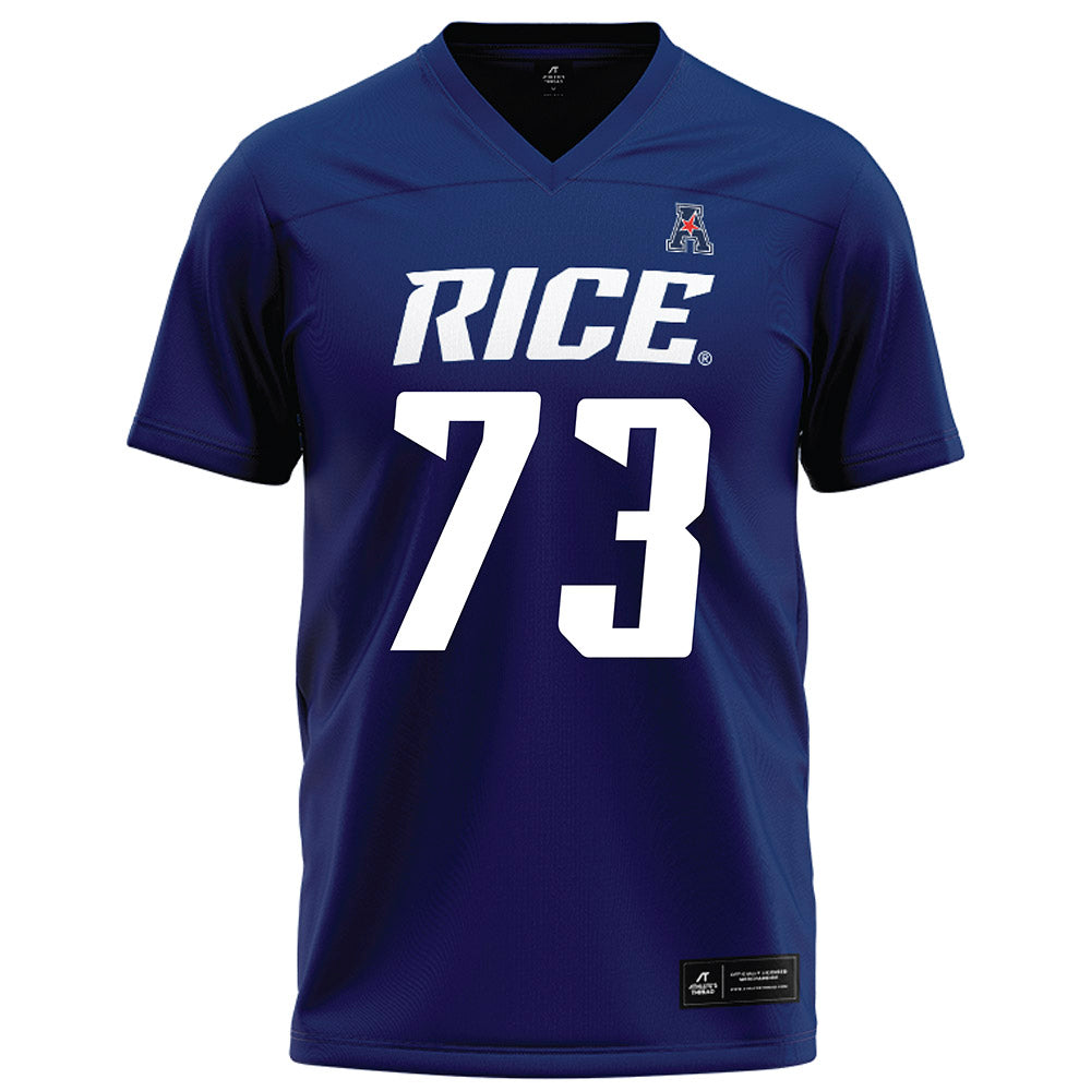 Rice - NCAA Football : Justin Michaelis - Navy Blue Football Jersey-0