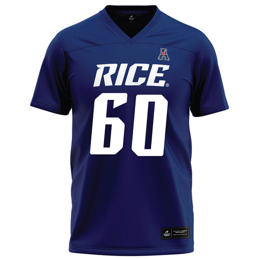Rice - NCAA Football : Leo Bluhm - Navy Blue Football Jersey-0