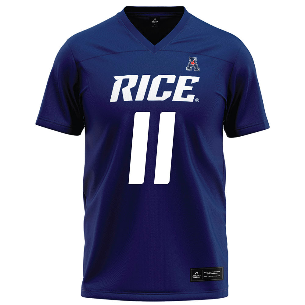 Rice - NCAA Football : Jacurri Brown - Navy Blue Football Jersey-0