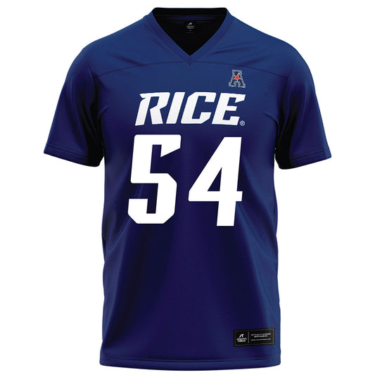 Rice - NCAA Football : Austin Harnetiaux - Navy Blue Football Jersey-0