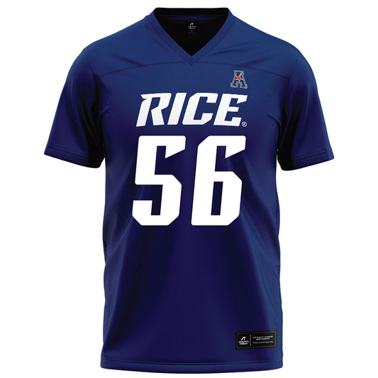 Rice - NCAA Football : Nate Bledsoe - Navy Blue Football Jersey-0