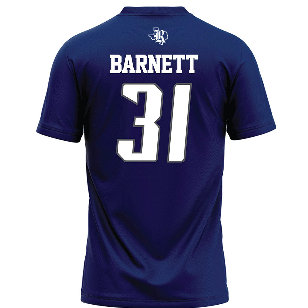 Rice - NCAA Football : Micah Barnett - Navy Blue Football Jersey-1