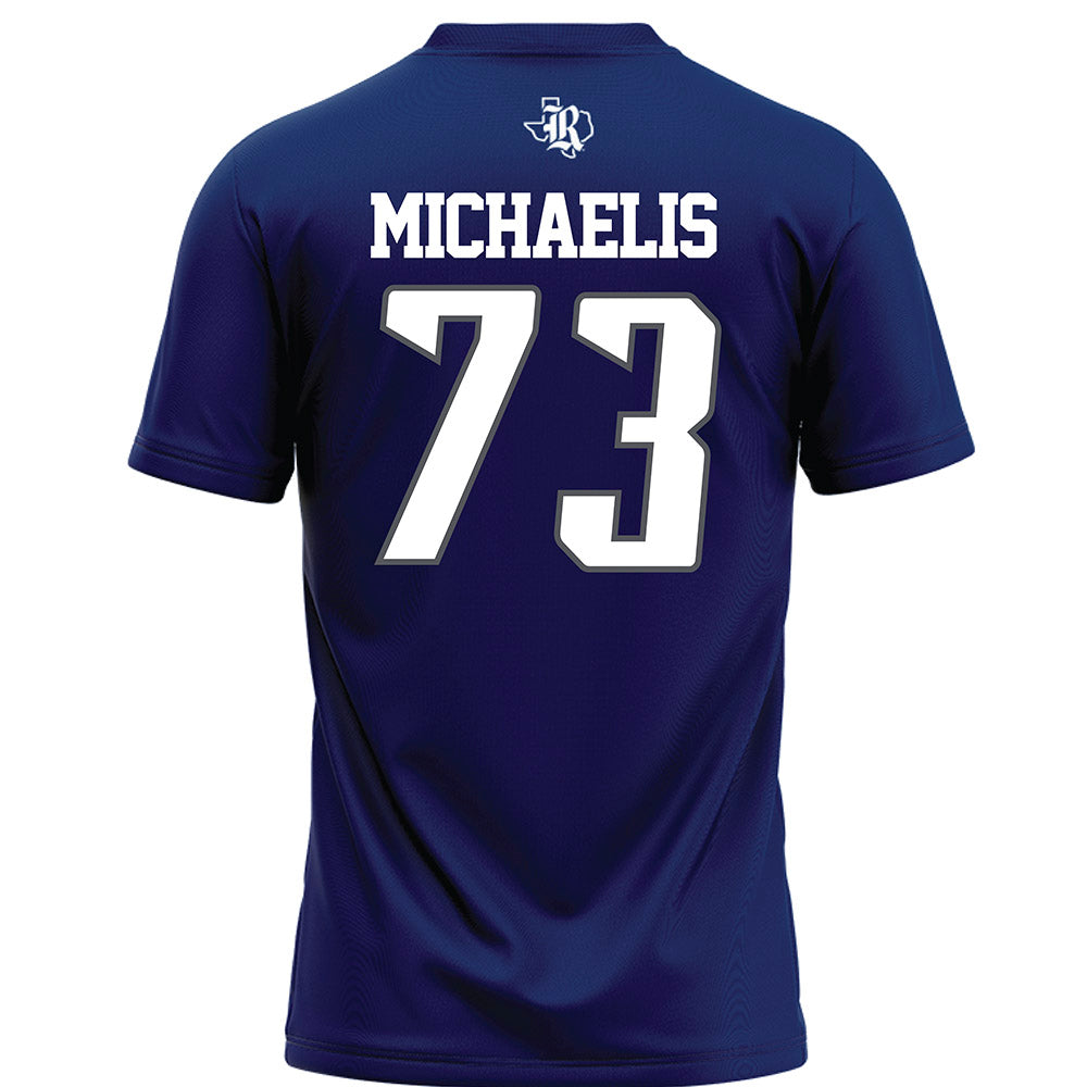 Rice - NCAA Football : Justin Michaelis - Navy Blue Football Jersey-1
