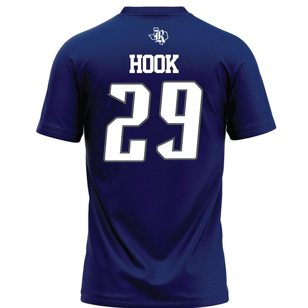 Rice - NCAA Football : Daveon Hook - Navy Blue Football Jersey-1