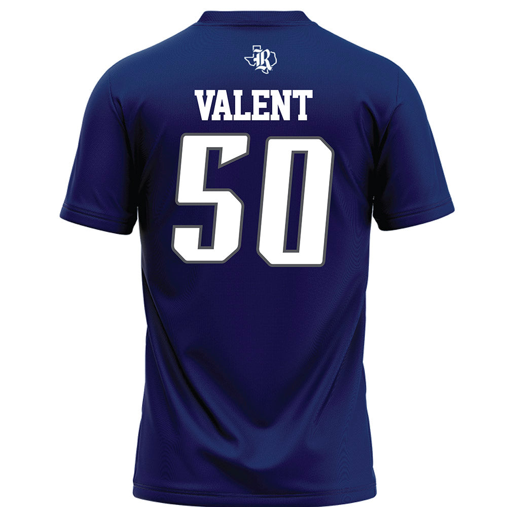 Rice - NCAA Football : Patrick Valent - Navy Blue Football Jersey-1