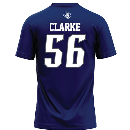 Rice - NCAA Football : Seth Clarke - Navy Blue Football Jersey-1