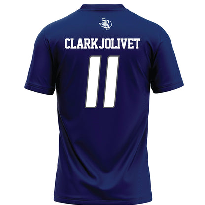 Rice - NCAA Football : Christopher Clark-Jolivet - Navy Blue Football Jersey-1