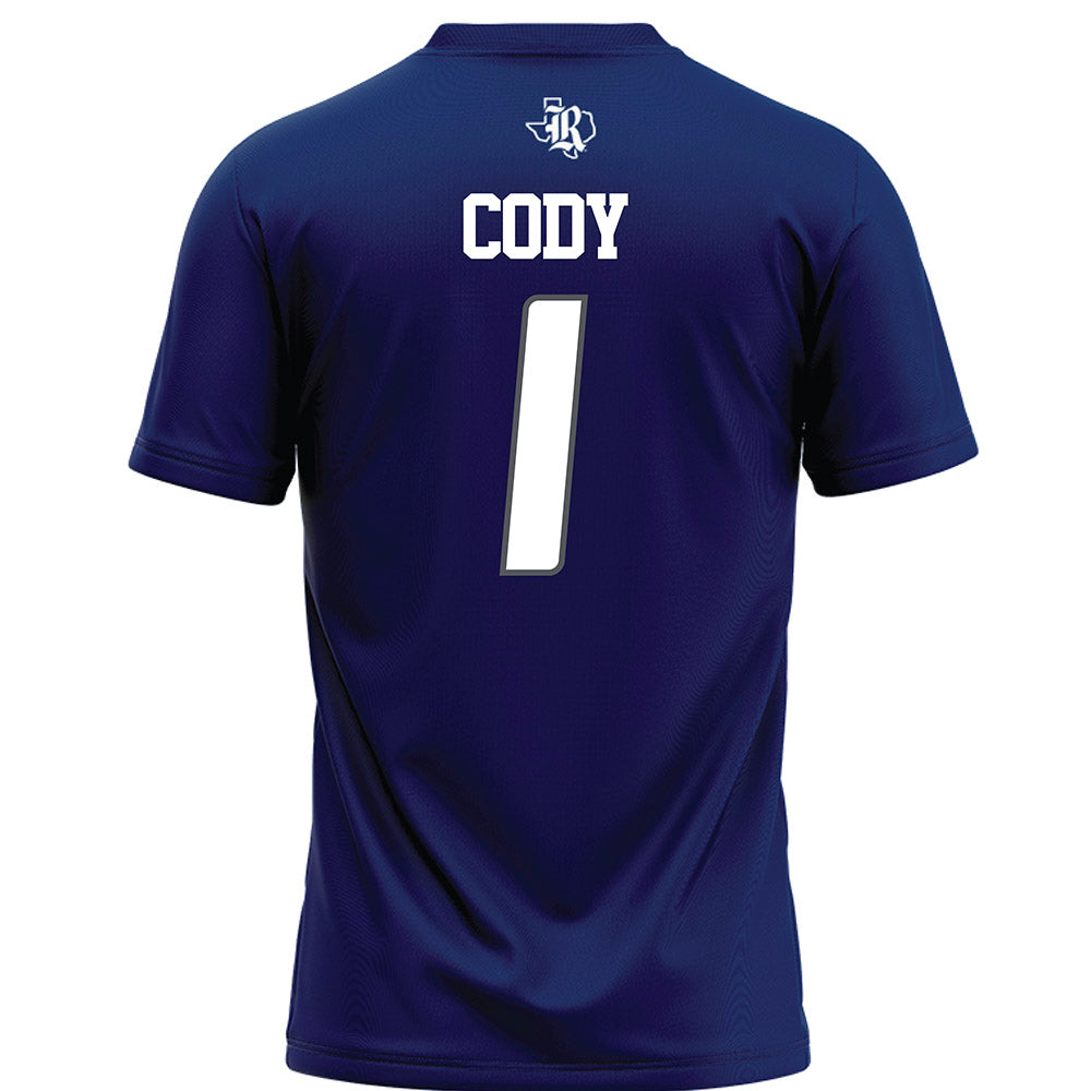 Rice - NCAA Football : Zach Cody - Navy Blue Football Jersey-1