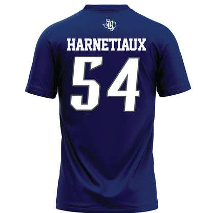 Rice - NCAA Football : Austin Harnetiaux - Navy Blue Football Jersey-1
