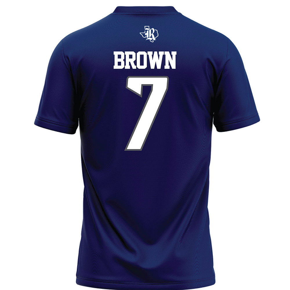 Rice - NCAA Football : Angelo "AJ" Brown - Navy Blue Football Jersey-1