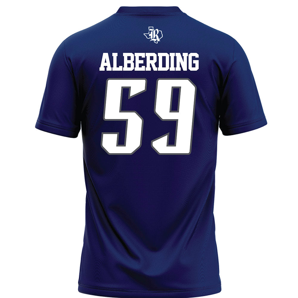 Rice - NCAA Football : Colter Alberding - Navy Blue Football Jersey-1