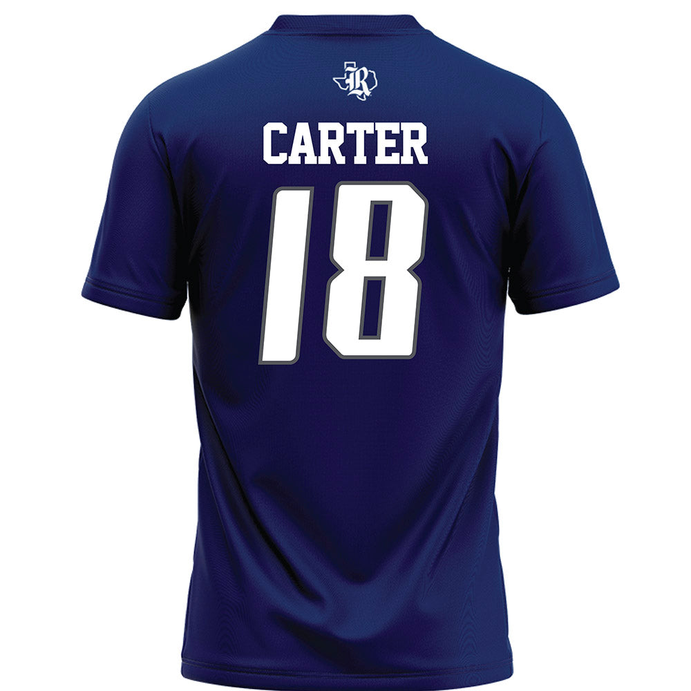 Rice - NCAA Football : Owen Carter - Navy Blue Football Jersey-1