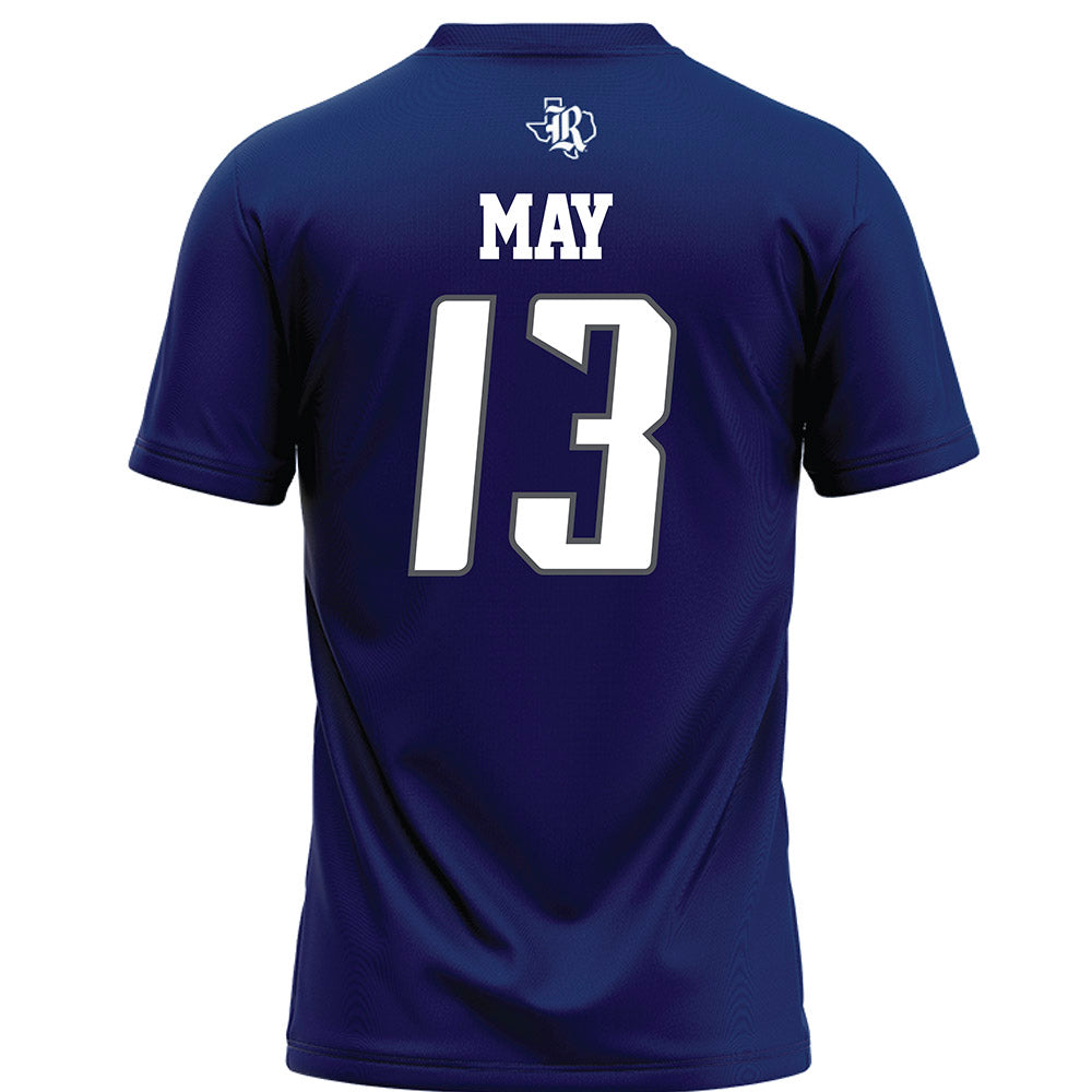 Rice - NCAA Football : Tariq May - Navy Blue Football Jersey-1