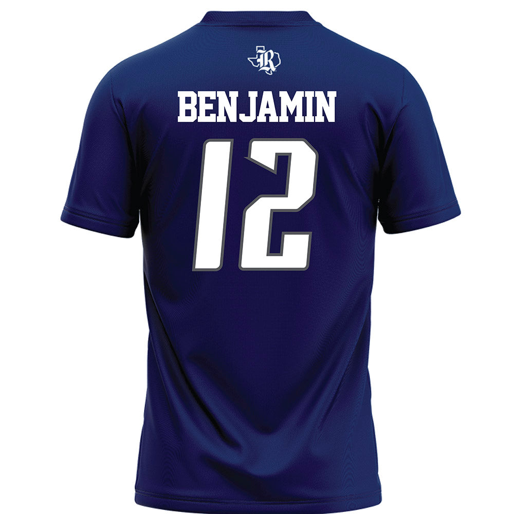 Rice - NCAA Football : Jamir Benjamin - Navy Blue Football Jersey-1